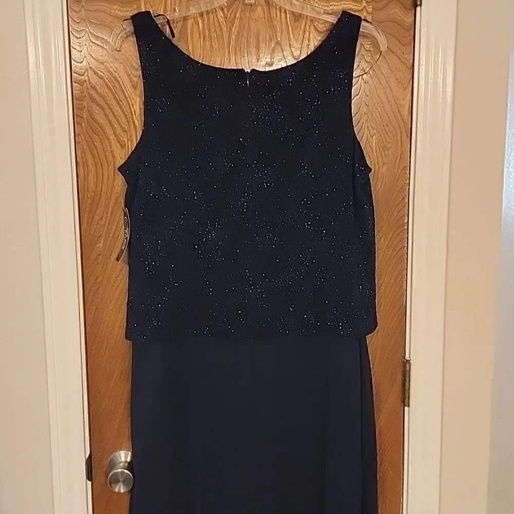 Alex Evenings Sleevless Navy Dress Size 18W NWT - Picture 8 of 8